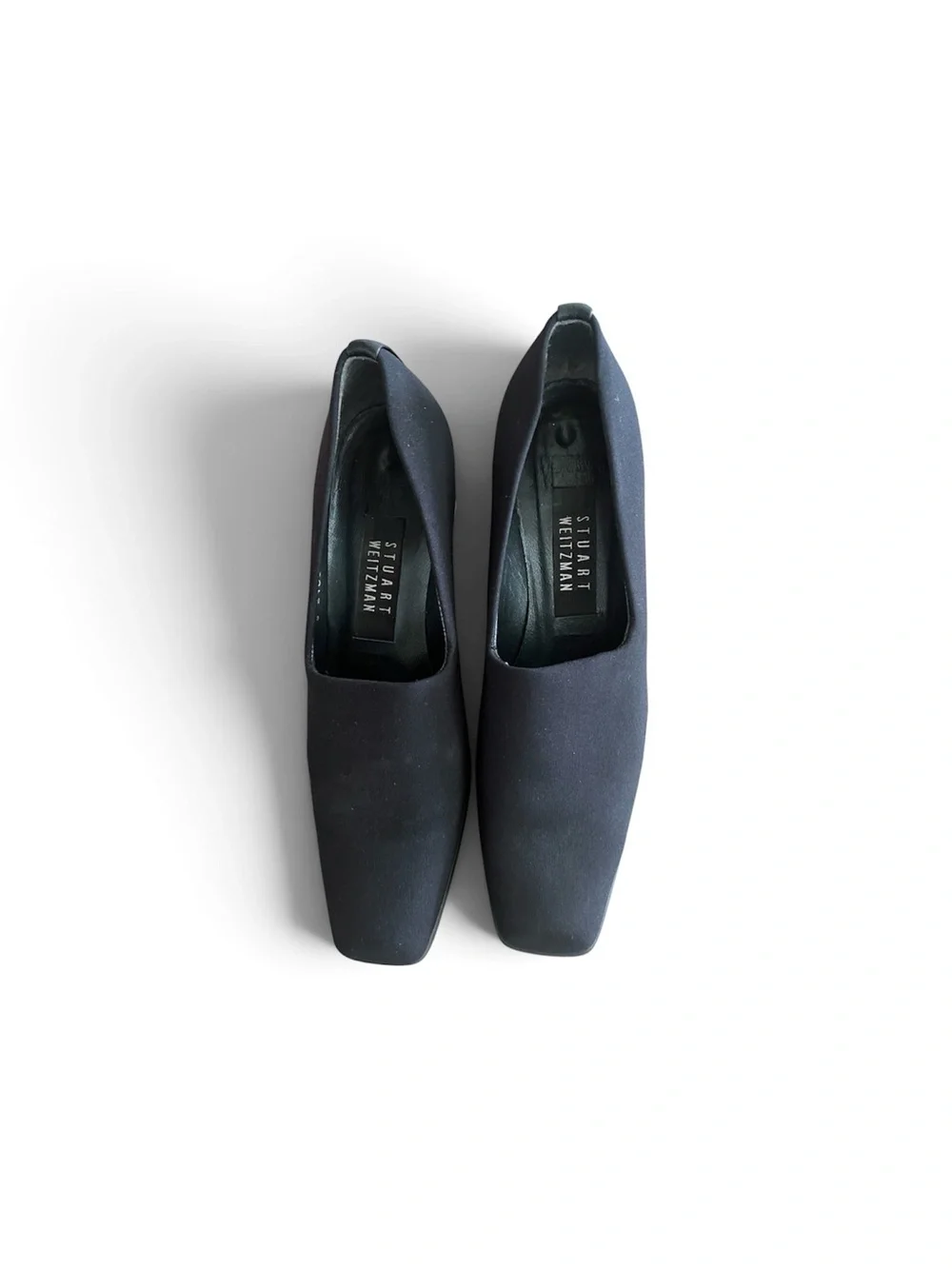 Stuart Weitzman Black Wedge Pumps Square Toe Size 6.5B